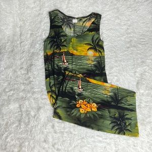 Tropical Maxi Dress - M